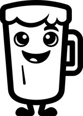 Brew Buddy Iconic Emblem of Brew Friendship Cheerful Chalice Symbol of Joyful Sips