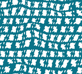 Seamless abstract geometric pattern. Irregular waving Houndstooth ornament for fashion textile, sport cloth, wrapping paper.