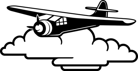 Scribble Soar Doodle Aircraft Emblem Flight Sketch Whimsical Air Travel Design