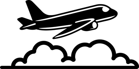 Airborne Doodle Sketchy Aircraft Emblem Doodle Flyer Whimsical Air Travel Symbol