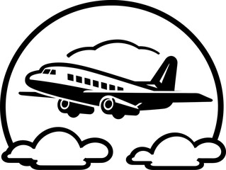 Sketchy Soaring Whimsical Flight Symbol Airborne Artistry Doodled Plane Logo