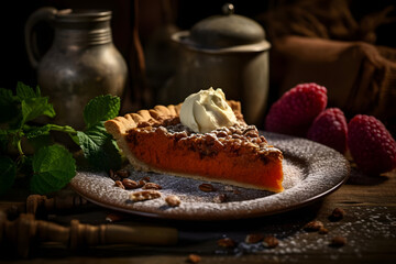 Sweet Potato Pie, Sweet and spiced pie with a velvety sweet potato filling