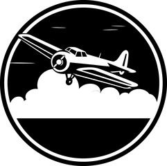 Sketchy Soaring Doodled Airplane Logo Airplane Artistry Sketchy Aviation Emblem