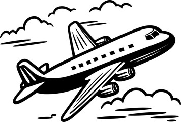 Doodle Flyer Sketchy Air Travel Logo Flight Doodle Playful Plane Icon