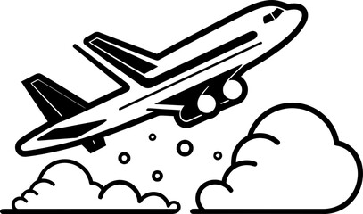 Doodle Wings Hand drawn Airplane Logo Sketchy Soar Doodled Flight Icon