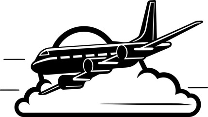 Sky Sketch Doodled Airplane Symbol Scribble Soar Whimsical Aircraft Illustration