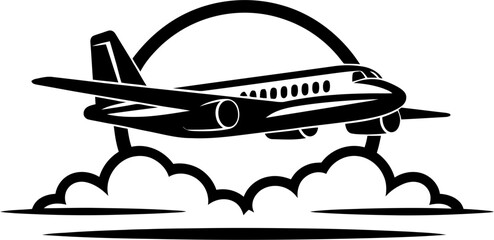 Sketch Jet Doodled Airplane Emblem Doodle Flyer Whimsical Flight Icon