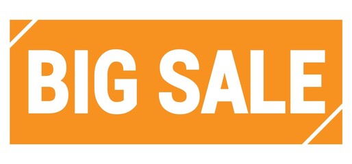 BIG SALE text written on orange stamp sign.