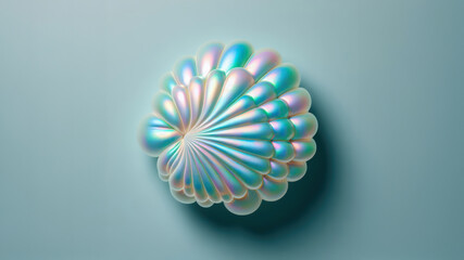 Colorful Shell on Pastel background. Summer Vacation Concept.