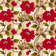 Floral Repeat colored pattern in Petals look