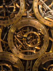 Astronomical clock in Notre Dame de Strasbourg in Alsace