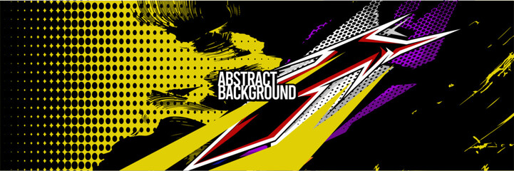 Car wrap decal designs. Abstract racing and sport background for racing livery or daily use car vinyl sticker. Vector eps 10.