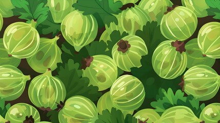 illustration of gooseberry fruits texture