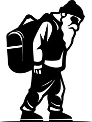 Drained Santa Sack Carrying Logo Sleepy Claus Weighted Sack Icon