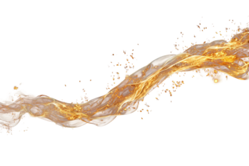 Exuberant Orange Liquid Dance. On White or PNG Transparent Background.