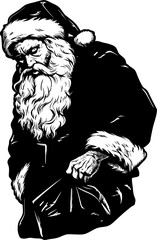Tired Kris Kringle Tote Toting Symbol Santas Strain Fatigued Shoulder Logo