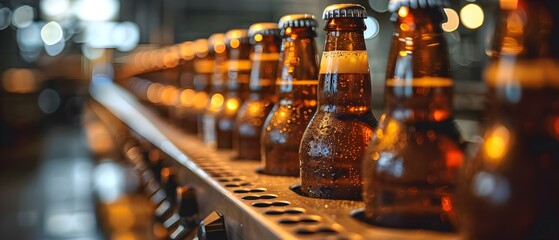 Synchronized Symphony of Bottling Brews. Concept Beer Brewing, Homebrewing Tips, Craft Beer Community, Brewing Equipment, Beer Recipes - obrazy, fototapety, plakaty