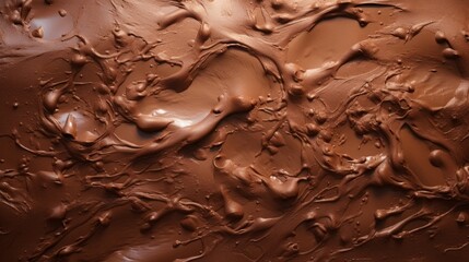 Swirls of chocolate cream as a background. Hot chocolate. - obrazy, fototapety, plakaty
