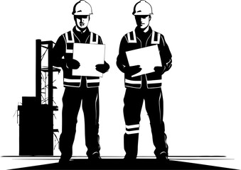 Architectural Allies Engineer Vector Emblem Creative Cohort Paper Holding Engineers Logo