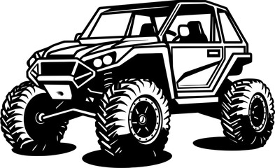 Sport Vehicle Explorer UTV Emblem Symbolizing Adventure UTV Trailblazer Vector Logo for Outdoor Enthusiasts