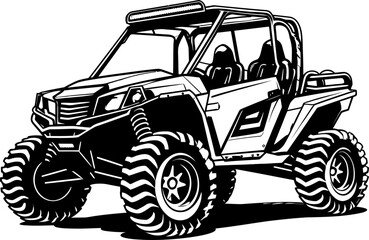 Off Road Maverick Emblematic UTV Design UTV Adventure Seeker Logo Icon for Nature Lovers