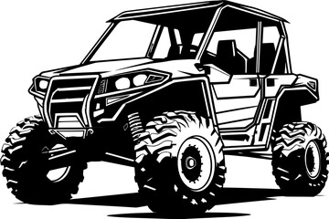 Terrain Dominator Sport Vehicle Icon Nature Nomad UTV Vector Symbol