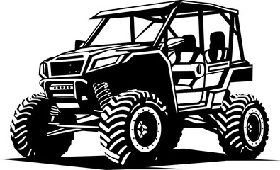 Terrain Thriller UTV Emblem Symbolizing Adventure Outdoor Voyager UTV Vector Logo for Nature Enthusiasts