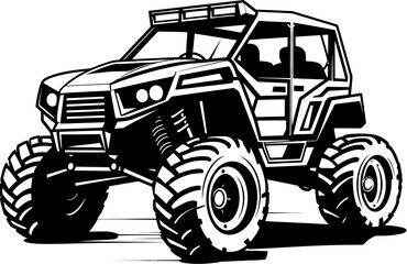 Trail Trekker Emblematic Design for UTV Enthusiasts Wilderness Warrior Logo Icon for Terrain Conquerors