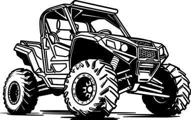 Nature Explorer Emblematic UTV Design Off Road Maverick Logo Icon for Adventure Seekers