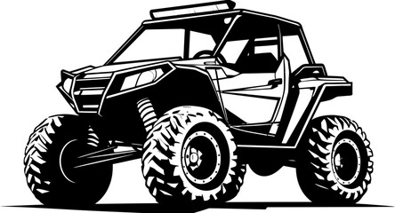 Terrain Trekker UTV Emblem Symbolizing Adventure UTV Voyager Vector Logo for Outdoor Enthusiasts