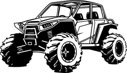 UTV Voyager Vector Logo for Outdoor Enthusiasts Adventure Maverick Emblematic UTV Design