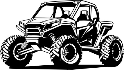 Wilderness Wanderer UTV Vector Symbol Terrain Thriller Sport Vehicle Logo