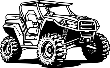 Outdoor Explorer Off Road Vehicle Logo Wilderness Warrior UTV Emblem Design
