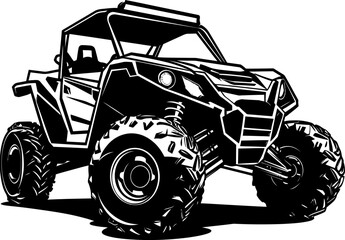Nature Adventurer UTV Emblem Design Off Road Explorer Sport Vehicle Vector