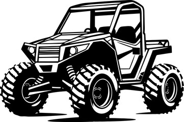 Wilderness Wanderer UTV Logo Vector Terrain Thriller Sport Vehicle Emblem