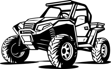 Terrain Thriller Sport Vehicle Icon Nature Adventurer UTV Emblem Symbol