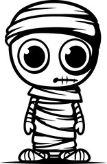 Retro Rot Romance Cute Creepy Mummy Symbol Spooky Sweetheart Vintage Mummy Emblem