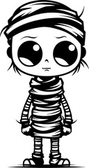 Darling Dust Darling Vintage Mummy Symbol Cryptic Cuddle Companion Creepy Mummy Vector Logo