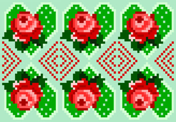 red rose pattern,Fabric Pixel ,fabric wallpaper, fabric pattern,seamless pattern ,ethnic pattern ,ethnicdesign ,fashion design ,