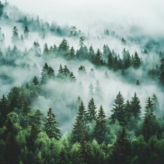 fog in the mountains