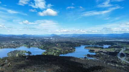 Obraz premium Aerial view of a natural landscape