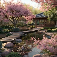 japanese garden in autumn