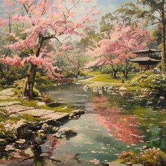 japanese garden in autumn