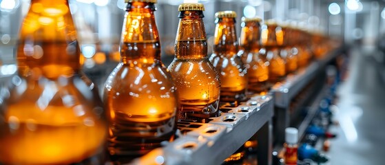 Bottling Harmony: Rhythm of the Brewery Line. Concept Brewery Process, Bottling Line, Harmony Brewing, Craft Beer Production