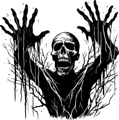 Morbid Maul Logo Design Sinister Grip Vector Symbol