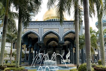 View of Masjid Jame Asr Hassanil Bolkiah mosque in Bandar Seri Begawan, the capital of Brunei...
