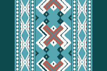 Ethnic abstract purple Seamless ikat pattern in tribal, folk embroidery, and Asia style. Aztec geometric art ornament print. Design for carpet, wallpaper, clothing, wrapping, fabric, cover.