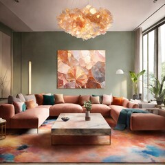 a painting of your living room tastefully decorate