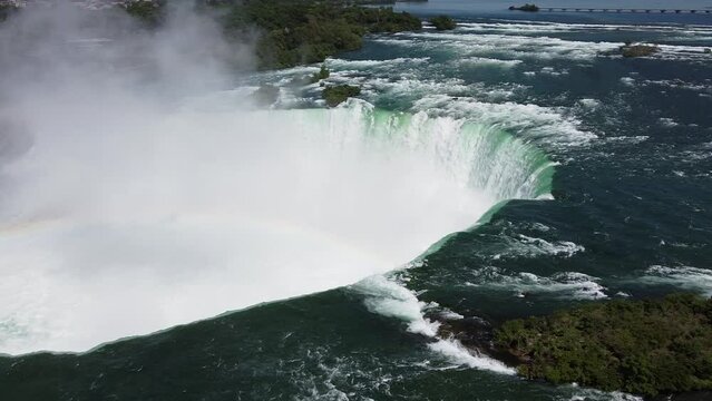 Huge cascading Waterfalls in city