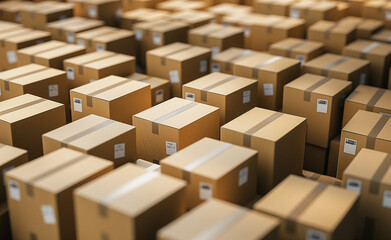 Retail Logistics: Cardboard Box Storage for Online Shopping